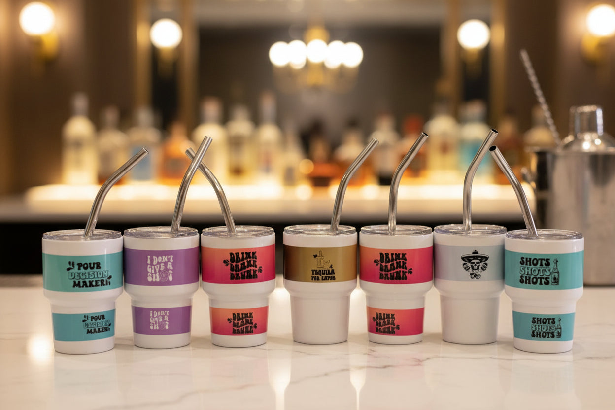 12 Mini Tumbler Shot Glasses