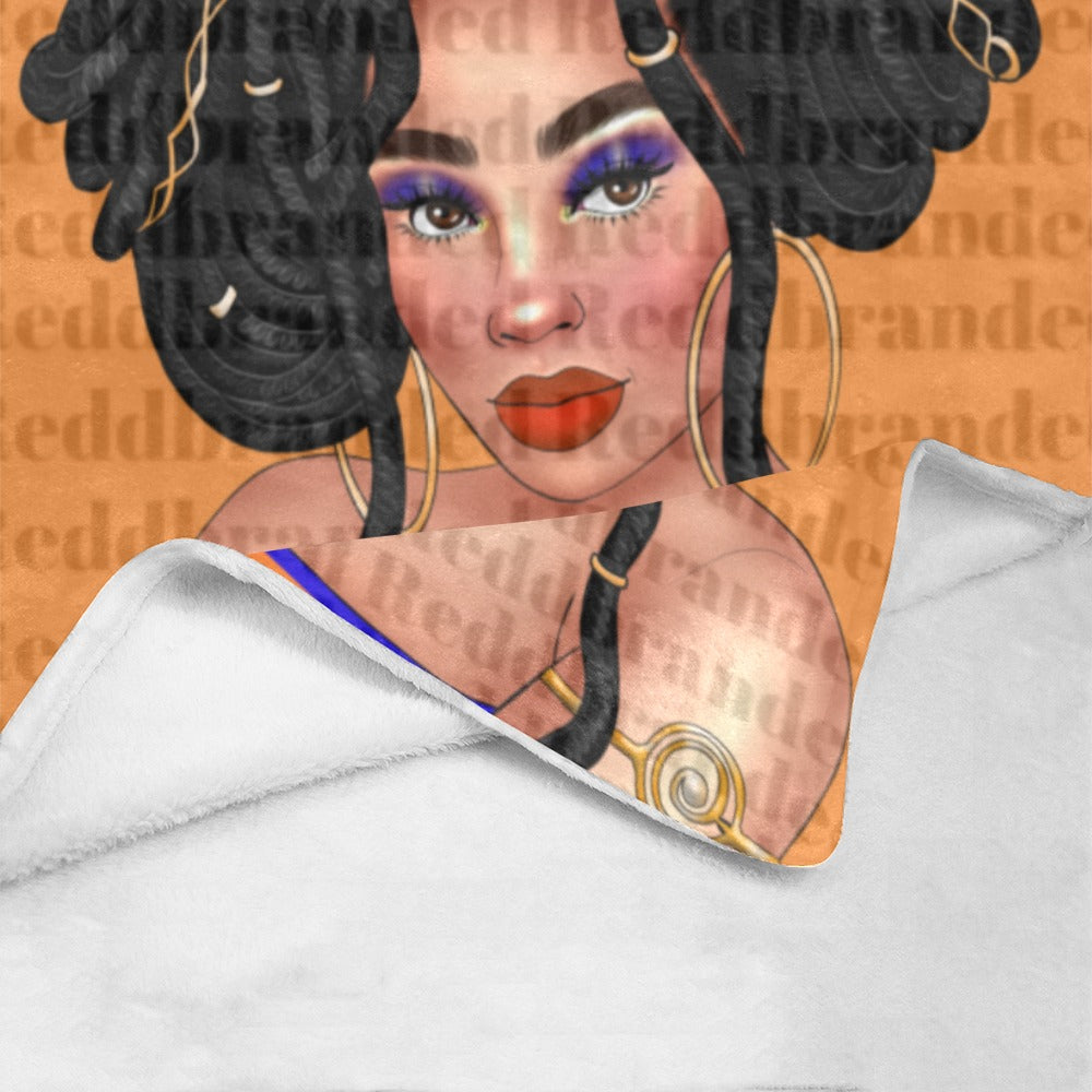 Orange Dread Girl Blanket