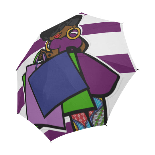 Shopping Diva Semi-Automatic Foldable Umbrella