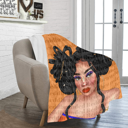 Orange Dread Girl Blanket