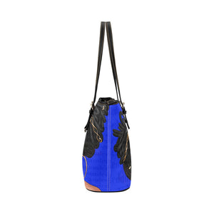 Blue Dread Girl Purse Leather Tote Bag/Large