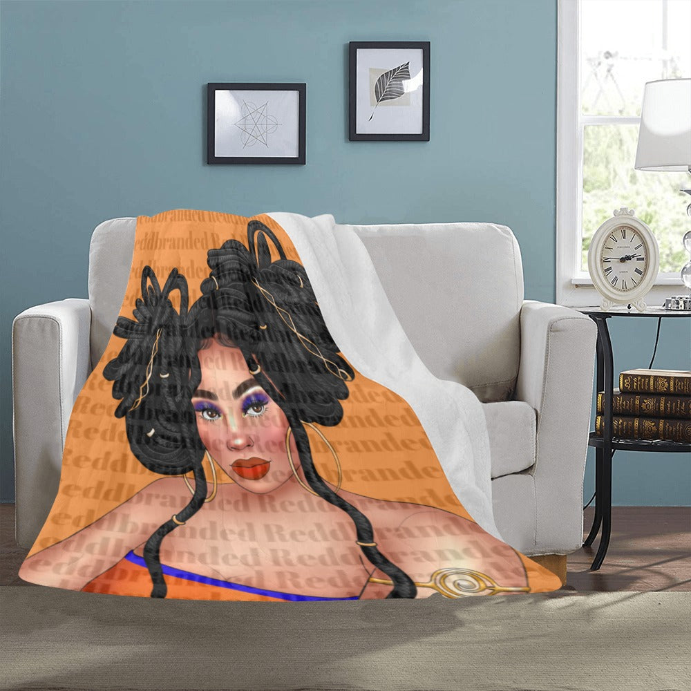 Orange Dread Girl Blanket