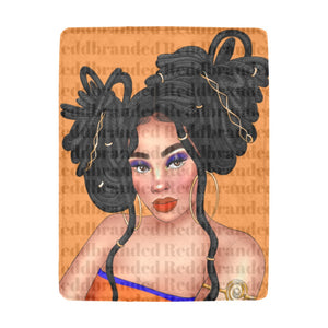 Orange Dread Girl Blanket