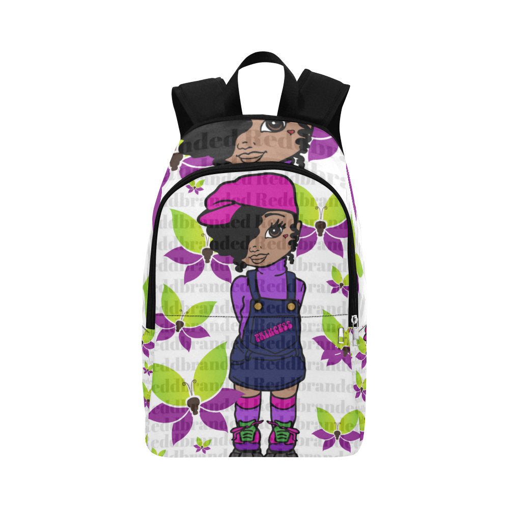 Purple & Pink Skating Girl Backpack