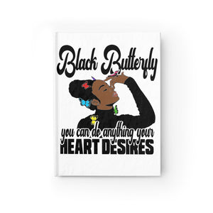 Black Butterfly Journal - Ruled Line